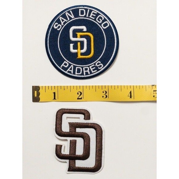Set of Two San Diego Padres Iron on Patches - Picture 1 of 1